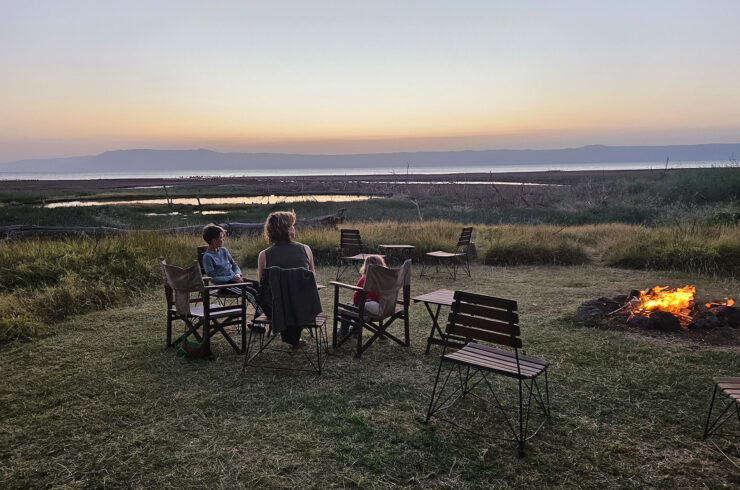 met kinderen op safari